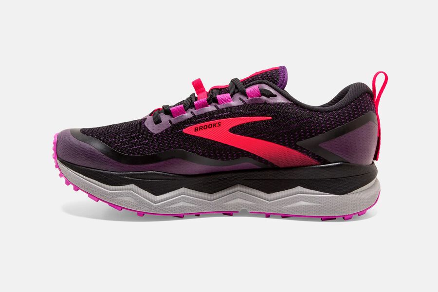 Brooks Caldera 5 Trail Running Shoes Womens - Black/Red - RDQGC-7906